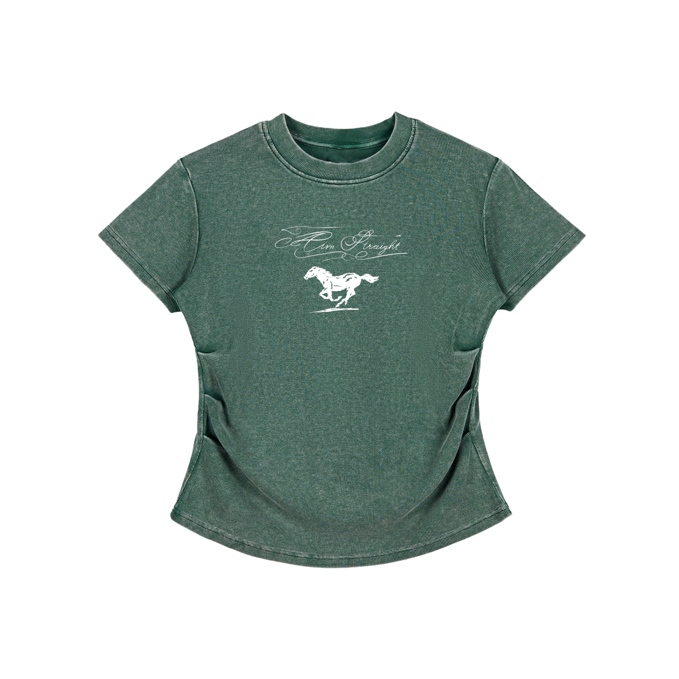 Westward Edge LeRoi Vintaged-Wash Bodycon Cotton T-Shirt Women