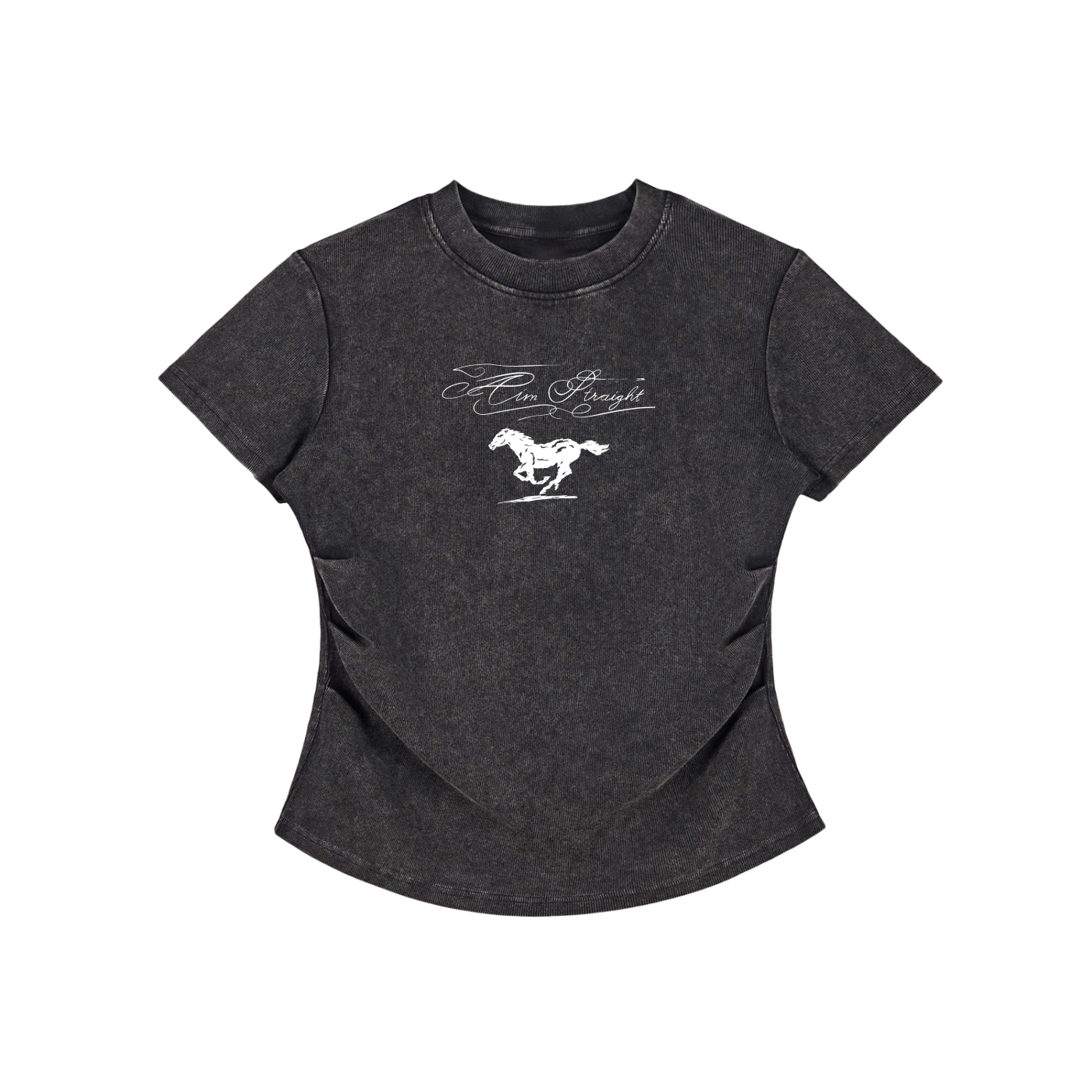 Westward Edge LeRoi Vintaged-Wash Bodycon Cotton T-Shirt Women