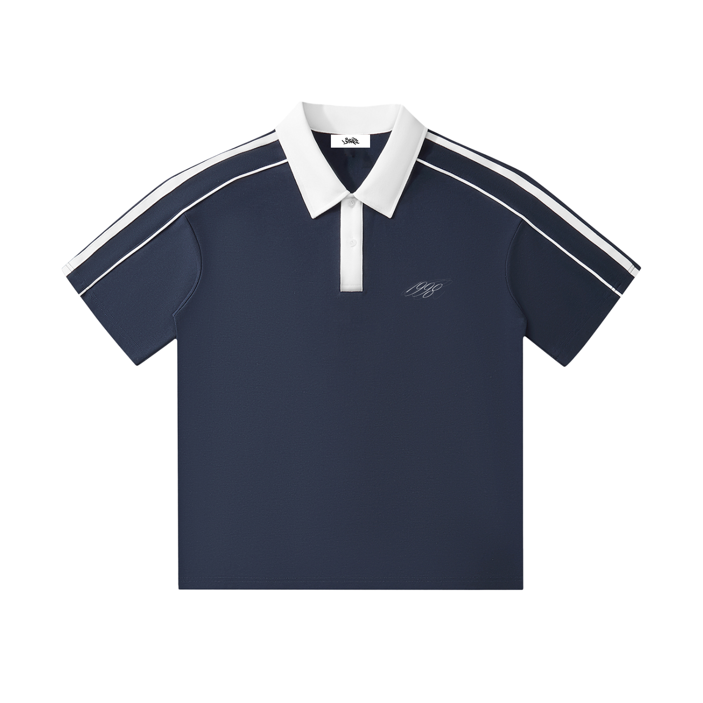 Westward Edge LeRoi Contrast Collar Short-Sleeve Polo Shirt