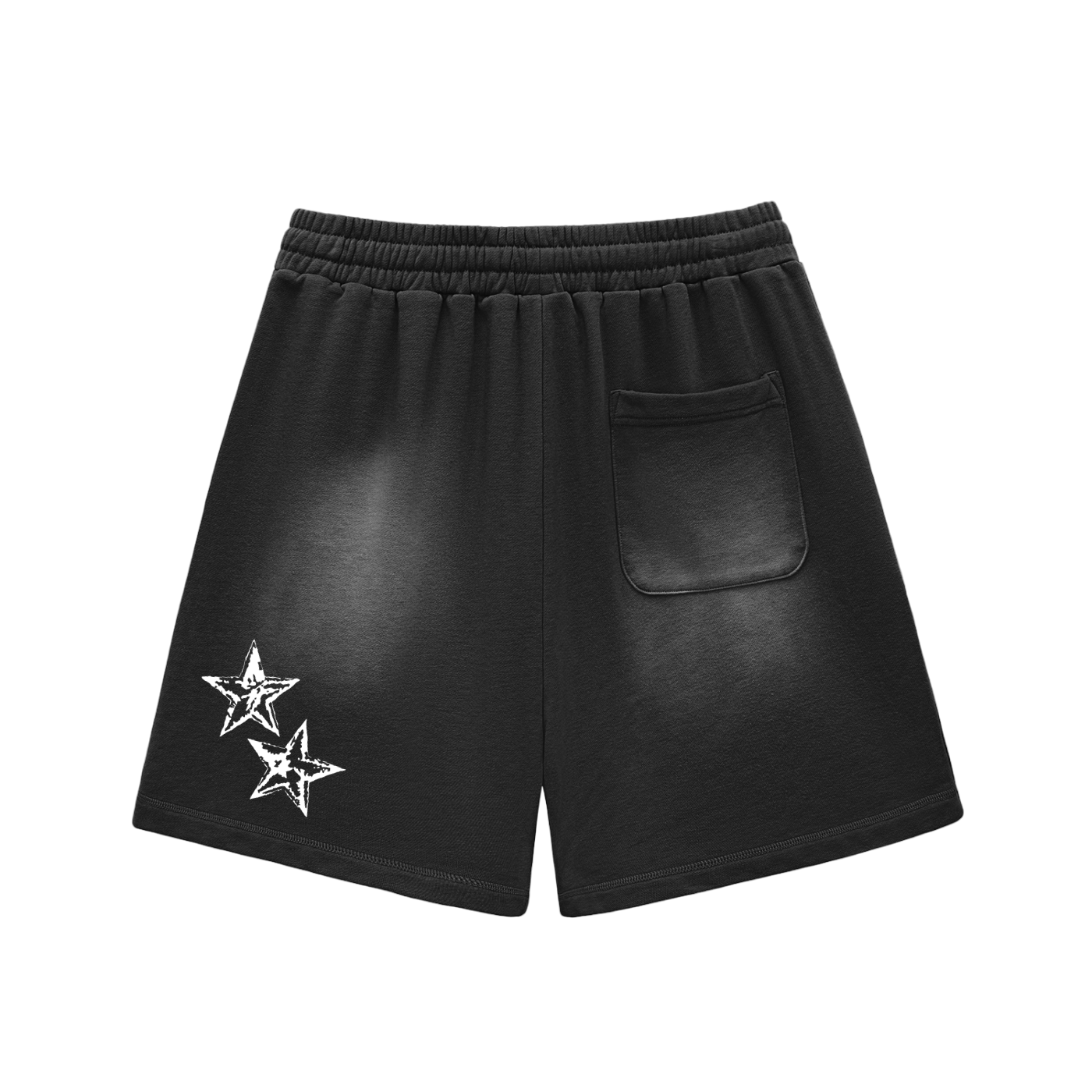 Westward Edge LeRoi Sun Fade Raw Edge Cotton Shorts