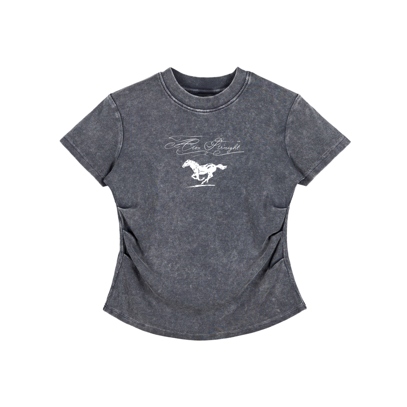 Westward Edge LeRoi Vintaged-Wash Bodycon Cotton T-Shirt Women
