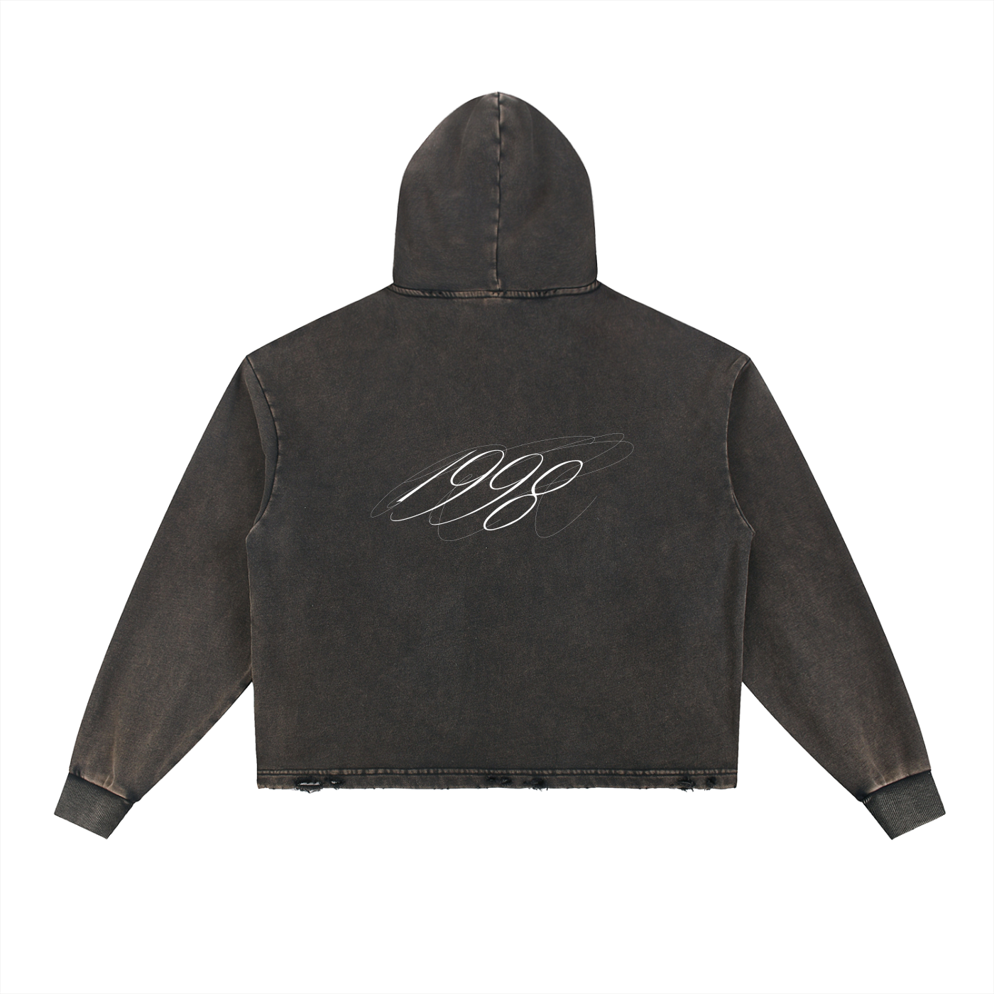 Westward Edge LeRoi Vintage Washed Frayed-Hem Hoodie