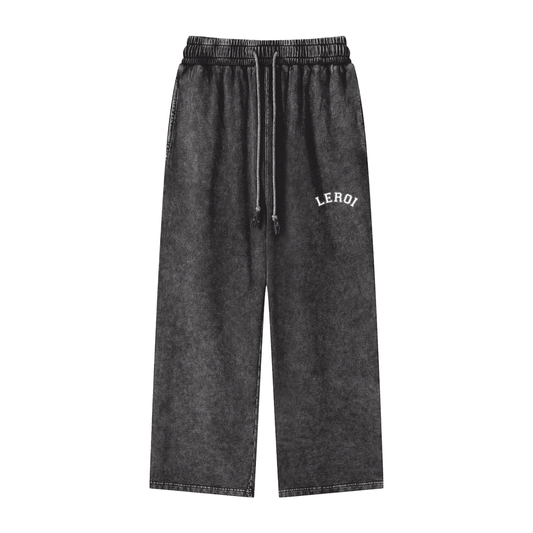 Snow Washed Straight Leg Pants