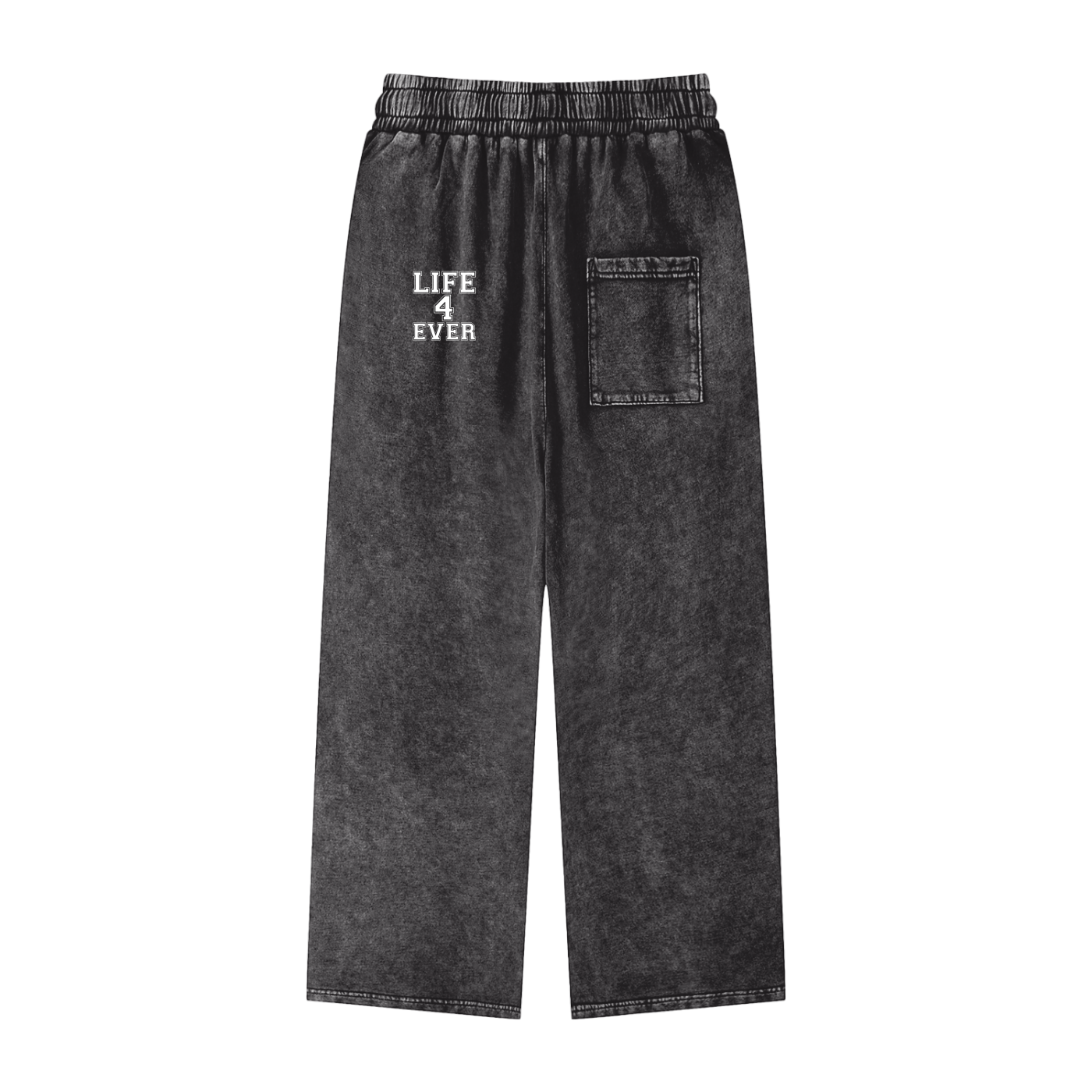 Snow Washed Straight Leg Pants