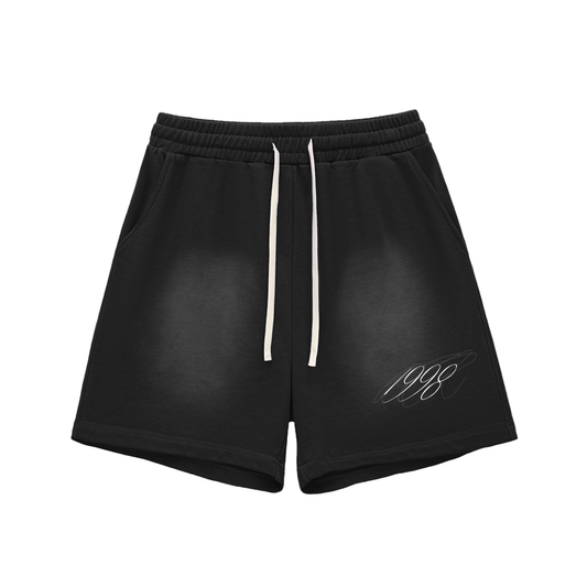Westward Edge LeRoi Sun Fade Raw Edge Cotton Shorts