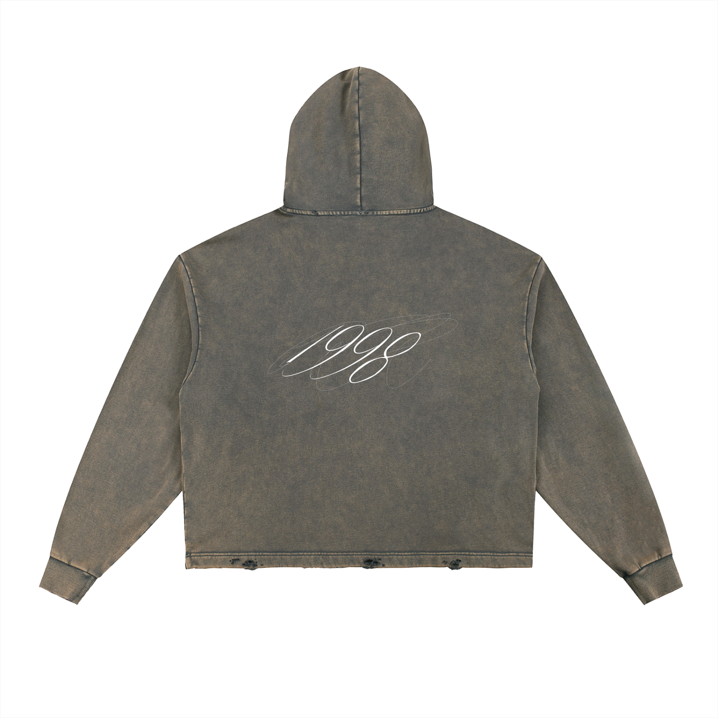 Westward Edge LeRoi Vintage Washed Frayed-Hem Hoodie