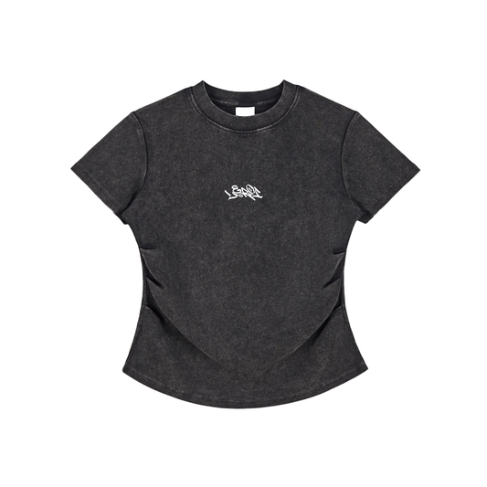 LeRoi women Vintaged-Wash Bodycon Cotton T-Shirt