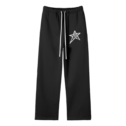 LeRoi Streetwear Unisex Solid Color Fleece Straight Leg Pants