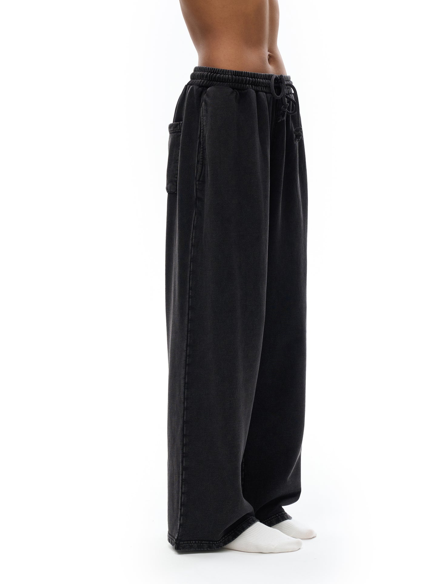 Snow Washed Straight Leg Pants